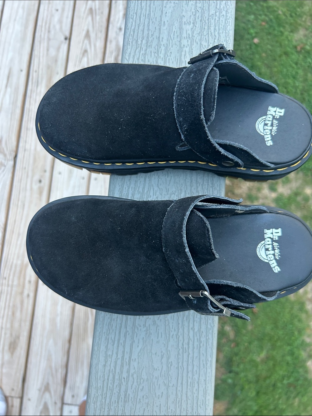 Dr. Martens ZEBZAG Suede Slingback Platform Mule Women’s 10 Men’s 9 - Picture 8 of 10